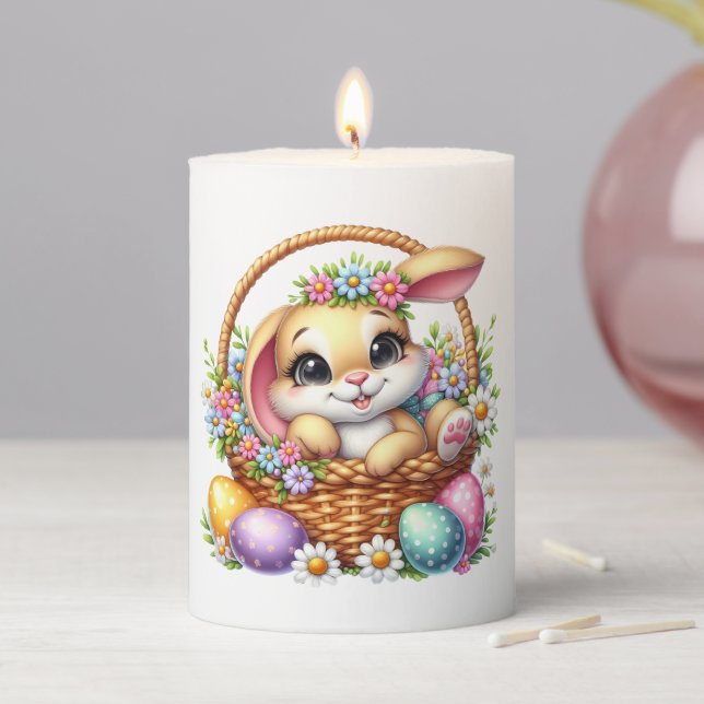 Easter Bunny Pillar Candle (In Situ)