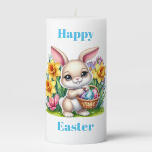 Easter Bunny Pillar Candle