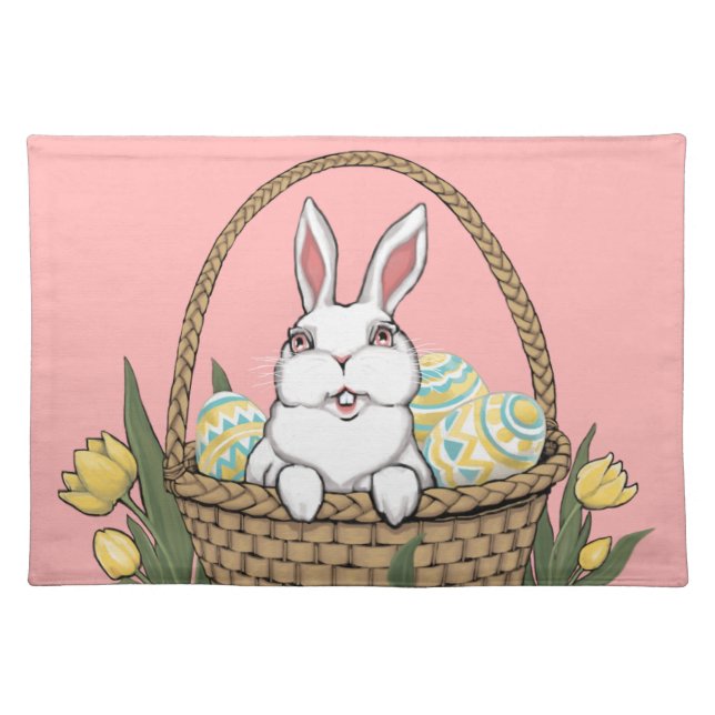 Easter Bunny Place Mats Easter Party Decor (Front)