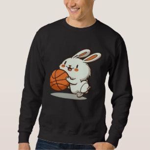 Easter Bunny Playing Basketball Basketball Easter Sweatshirt