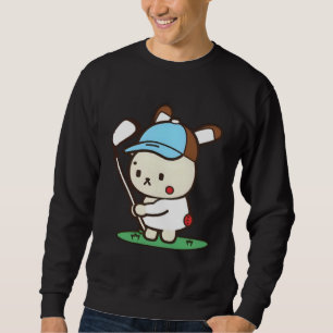 Easter Bunny Playing Golf Golf Easter 1 Sweatshirt