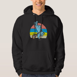 Easter Bunny Playing Lacrosse Retro Lax Sport Men Hoodie