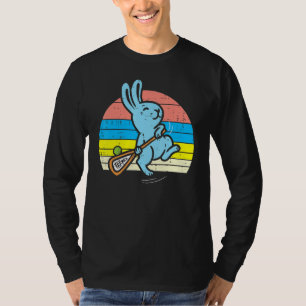 Easter Bunny Playing Lacrosse Retro Lax Sport Men T-Shirt