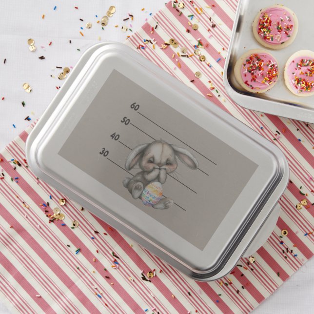 Easter Bunny Police Lineup Cake Pan (In Situ)