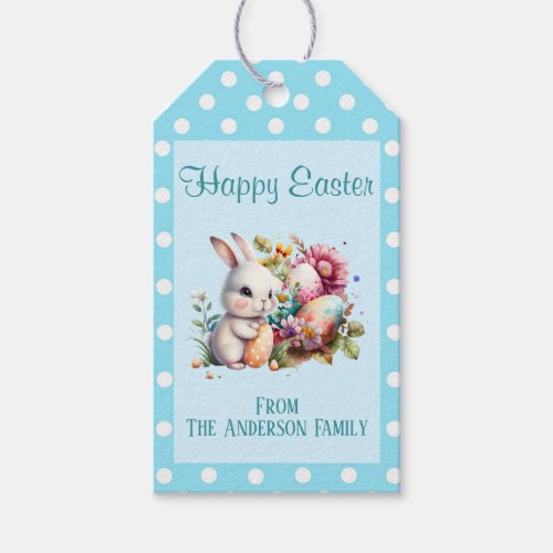 Easter Bunny Polka Dot Gift Tags
