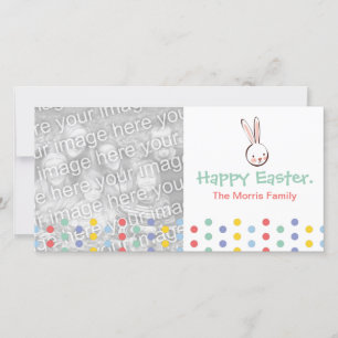 Easter Bunny Polka Dot Photo Cards