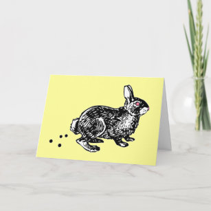 Easter Bunny Poo Holiday Card
