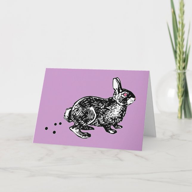 Easter Bunny Poo Holiday Card (Front)