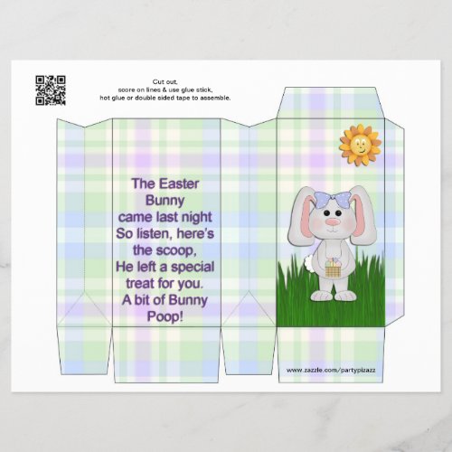 Easter Bunny POOP Pinch box Party Favors FUNNY Flyer