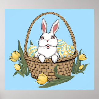 Easter Bunny Poster Festive Easter Party Decor