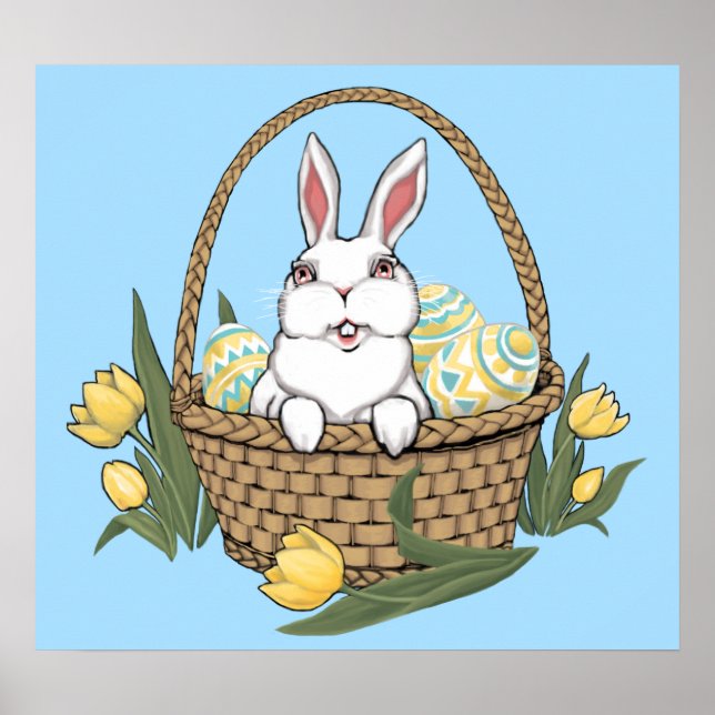 Easter Bunny Poster Festive Easter Party Decor (Front)