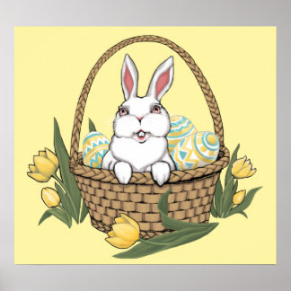 Easter Bunny Poster Festive Easter Party Decor