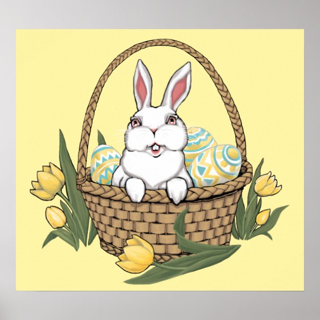Easter Bunny Poster Festive Easter Party Decor (Front)