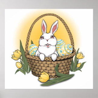 Easter Bunny Poster Festive Easter Party Decor