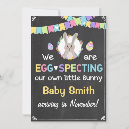 Easter Bunny Pregnancy Reveal Announcement