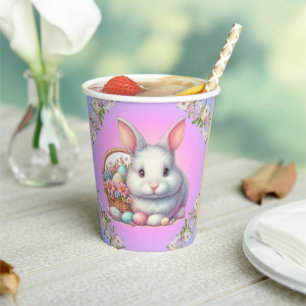 Easter Bunny Pretty Pastel Paper Cups
