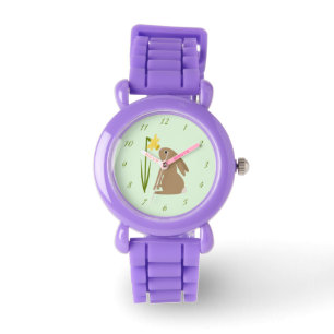 Easter Bunny Rabbit and Daffodil flower Watch