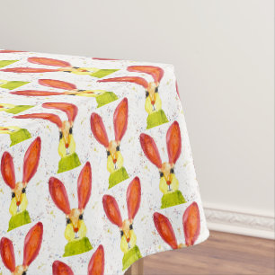 Easter Bunny Rabbit Bunnies Watercolor Tablecloth