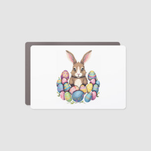 Easter Bunny Rabbit Colorful Eggs Easter Egg Hunt Car Magnet