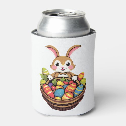 Easter Bunny Rabbit Easter Day Egg Basket Can Cooler