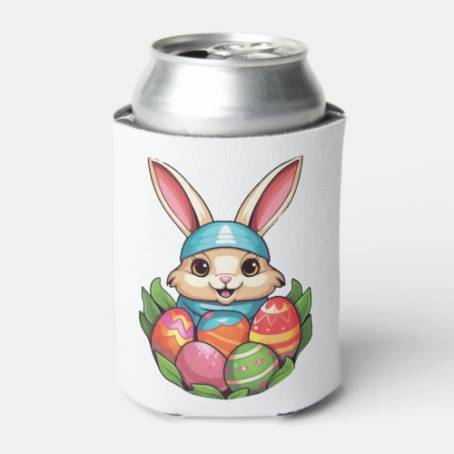 Easter Bunny Rabbit Easter Day Egg Hunting Can Cooler