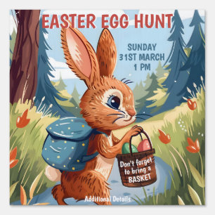 Easter Bunny Rabbit - Easter Egg Hunt (Single) Sign