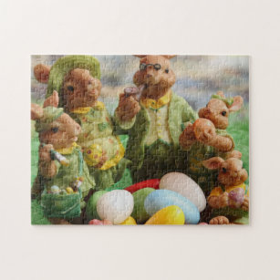 bunny easter jigsaw puzzles puzzle rabbit eggs