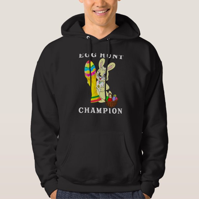 Easter Bunny Rabbit Fans  Easter Egg Hunt World Ch Hoodie (Front)