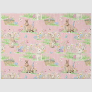 Easter Bunny Rabbit Floral Butterfly Decoupage Tissue Paper