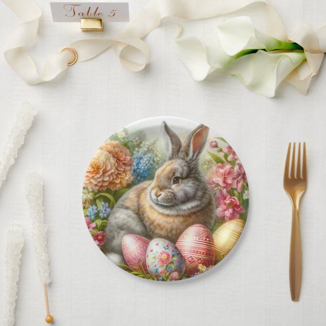 Easter Bunny Rabbit Holiday  Paper Plates (Wedding)