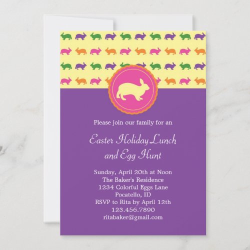 Easter Bunny Rabbit Invitation