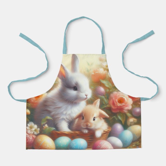 Easter Bunny Rabbit Kids  Apron (Front)