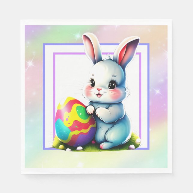 Easter Bunny Rabbit  Napkins (Front)