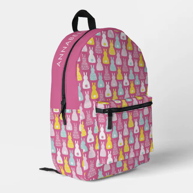 Easter Bunny Rabbit pattern Printed Backpack | Zazzle