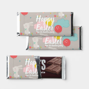 Easter Bunny Rabbit Personalized Hershey Bar Favors