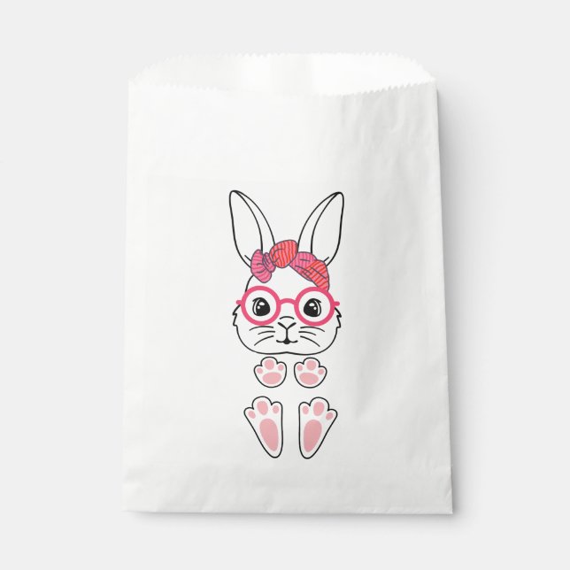 Easter bunny rabbit pretty cute favor bag (Front)