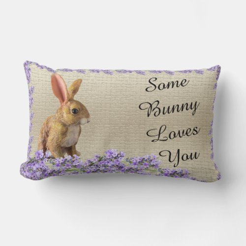easter bunny rabbit valentine lavender cushion