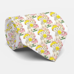 Easter Bunny Rabbits Neck Tie