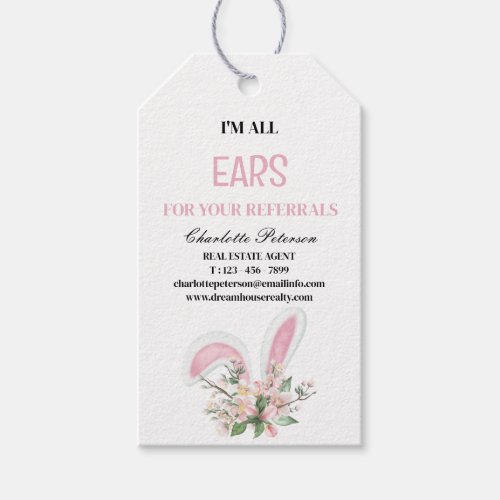 Easter Bunny Real Estate Pop By Gift Tags