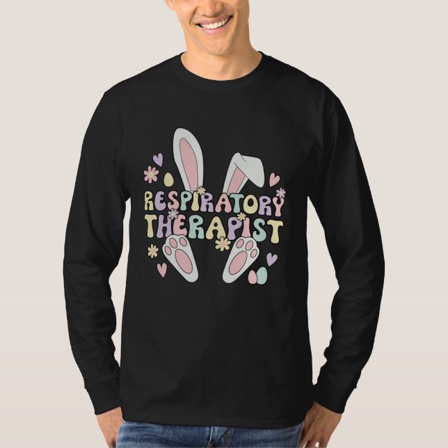 Easter Bunny Respiratory Therapist Easter Day T-Shirt (Front)