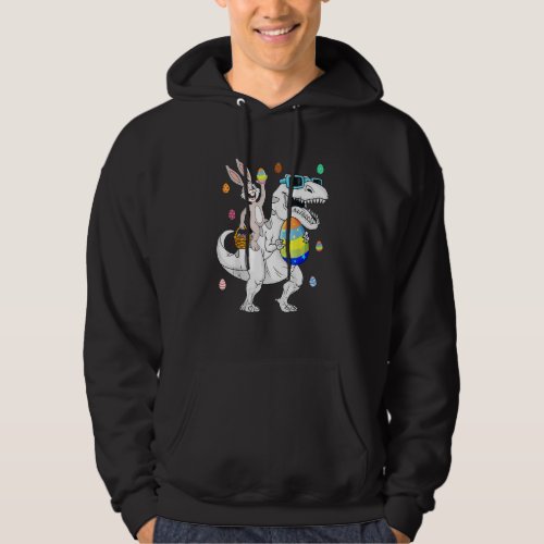 Easter Bunny Riding Rex Dinosaur Funny Eggs Boys G Hoodie