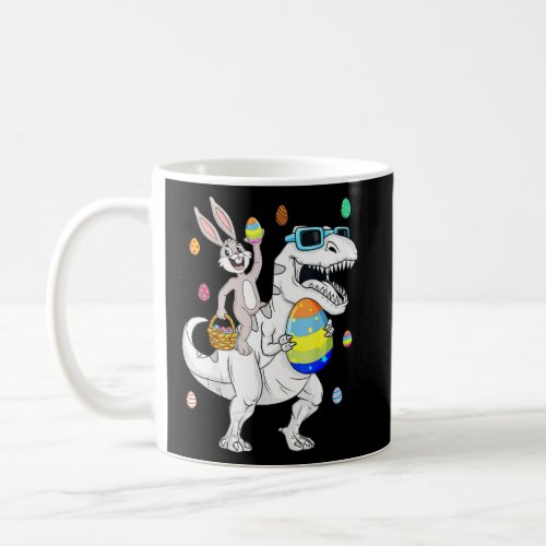 Easter Bunny Riding T Rex Dinosaur Funny Eggs Boys Coffee Mug