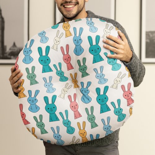 Easter Bunny Round Pillow