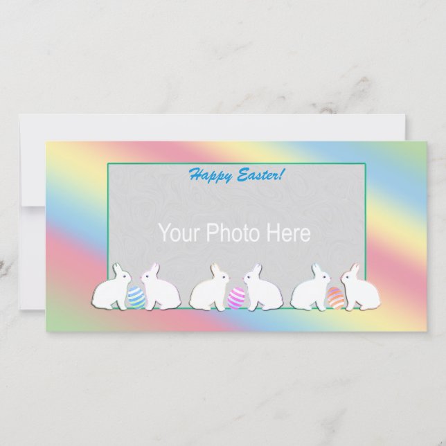 Easter Bunny Row Holiday Card (Front)