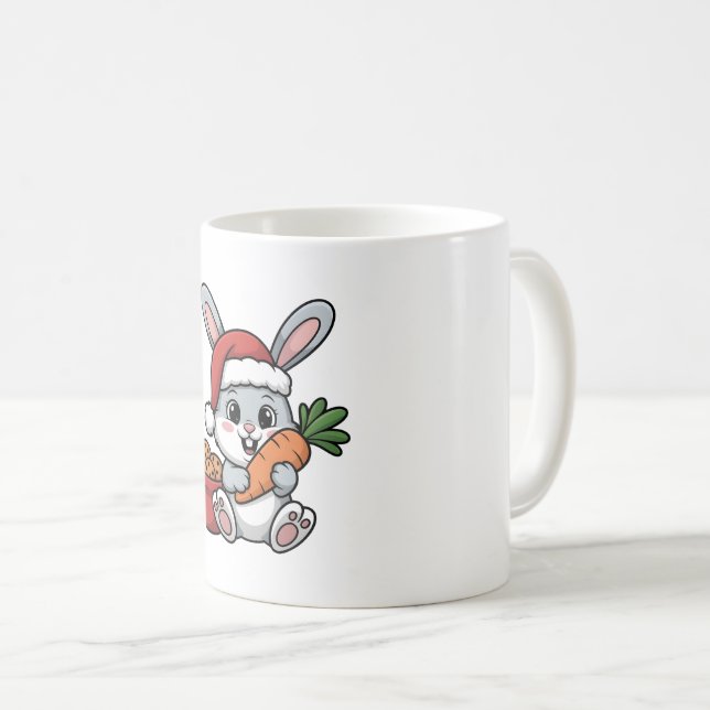 Easter Bunny’s Carrot Christmas Funny Cute Holiday Coffee Mug (Front Right)