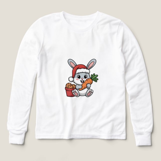 Easter Bunny’s Carrot Christmas Funny Cute Holiday Tri-Blend Shirts (Design Front)