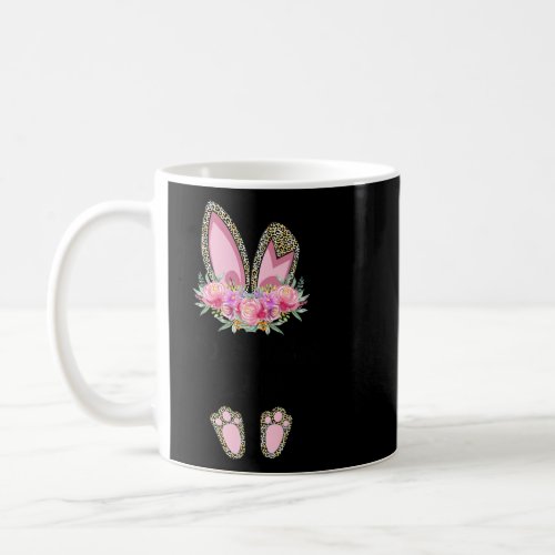 Easter Bunny School Rabbit Team Leopard Front Offi Coffee Mug