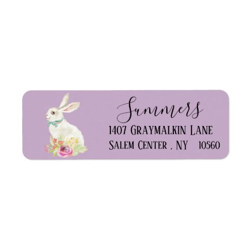Easter Bunny Script  Address Label