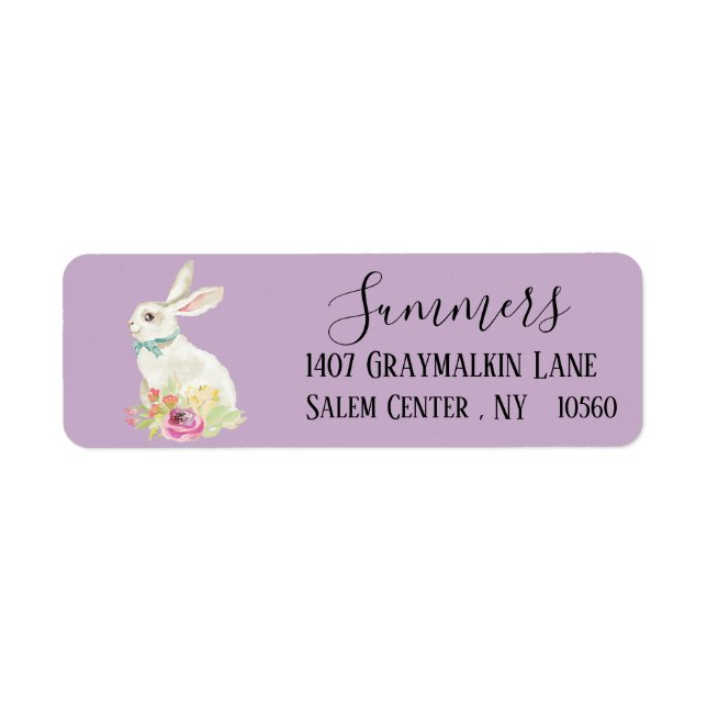 Easter Bunny Script  Address Label (Front)
