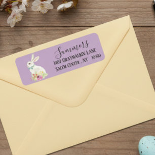 Easter Bunny Script  Address Label